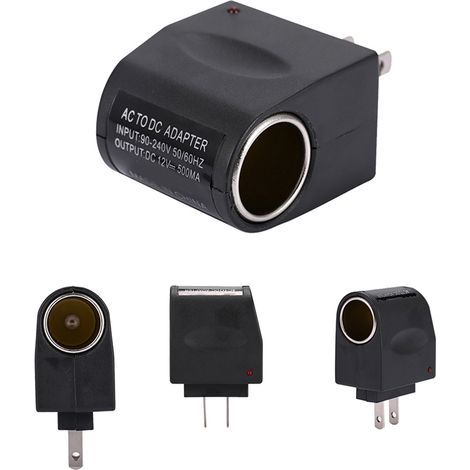 Alimentation murale AC à 12V DC chargeur de voiture allume-cigare convertisseur adaptateur prise américaine. (1/5)