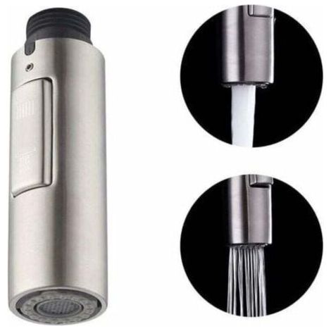 Embout Robinet Cuisine de Rechange DouchetteTête de Robinet Amovible Universelle G1/2 Acier Inoxydable SUS304 Brossée, PFS200-BS (1/4)