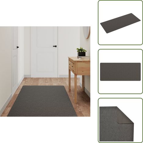 Teppichläufer Anthrazit 80x180 cm - Teppichboden - Wohnraumteppich - Laufmatte - Anthrazit - Polyester (1/5)