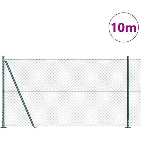 Maison Exclusive - Zaunpfosten Grün 10 x 1,2 m (40 x 40 mm Masche