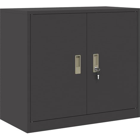 Armario de almacenamiento Negro 80 x 40 x 70 cm Acero vidaXL (1/5)