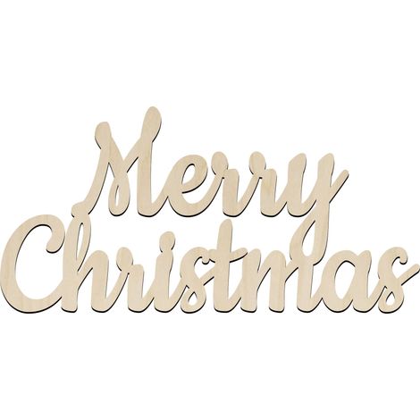 Weihnachtsbaumschmuck, Türschild, zum Aufhängen, zum Stehen, „Frohe Weihnachten“ als Tischdekoration