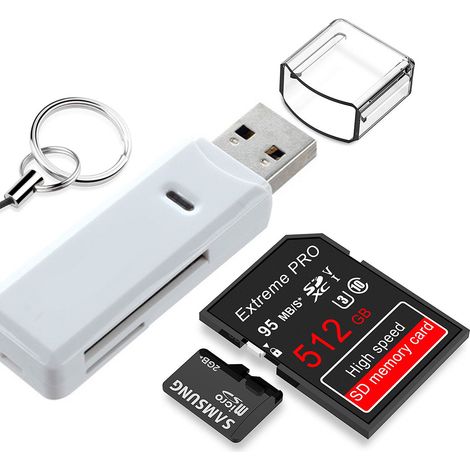 Lecteur De Cartes - USB 3.0 - 5 Gbit/s - Compatible SD Micro SD TF SDHC SDXC MMC - Windows Mac Linux - 60 mm - Avec Dragonne (1/5)