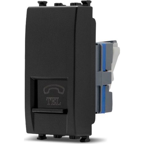 Frutti elettrici compatibili con supporti Vimar Arké nero interruttore presa pulsante schuko deviatore Presa Tel