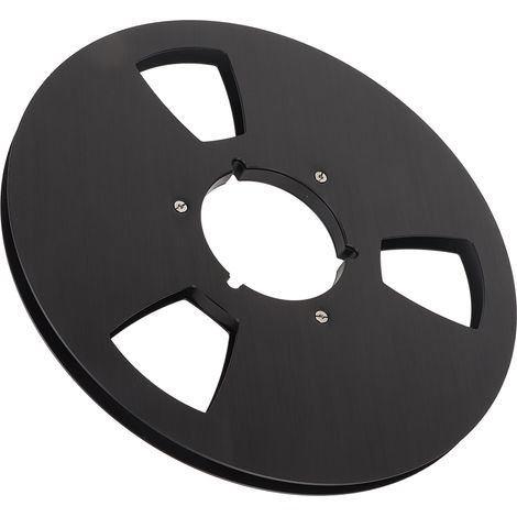 Bobine de bande magnétique vide 1/4 10 pouces, 3 trous, bobine ouverte, bobine en aluminium pour bande magnétique, bobine noire (1/5)