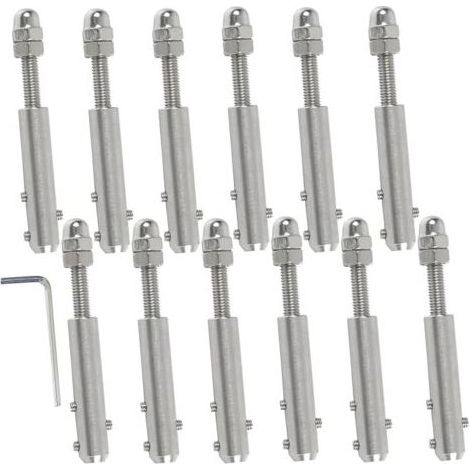 Serre-Câble - Acier Inoxydable - Pour Câble 4 mm - Fixation Haubanage Extérieur - Lot De 12 Pièces (1/5)