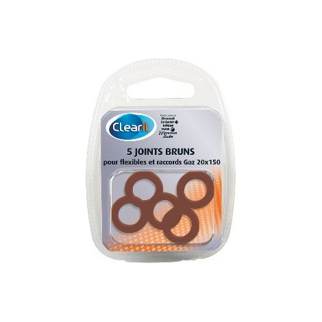 5 joints brun flexible pour raccord gaz pour cuisinière, compatible BRANDT - 74X9875