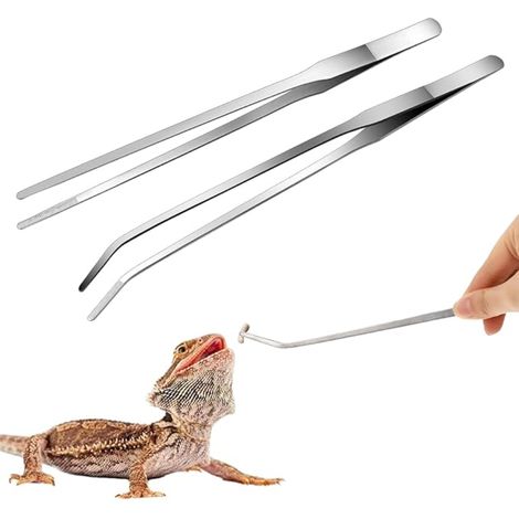 Pince Longue 27cm Pince Aquarium Incurvées avec Une Extrémité Dentelée de Précision Et Reptile, pour L'aquascaping, Le Jardinage, la Cuisine, Le Travail Industriel (1/5)