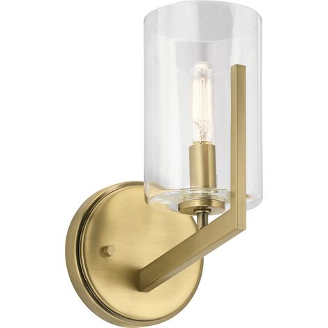 Elstead Kichler Nye Lampada da parete in ottone naturale spazzolato (1/5)