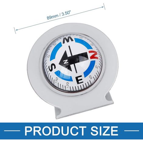Boule décorative auto-adhésive et ajustable pour tableau de bord de voiture, inspirée des boussoles. (1/5)