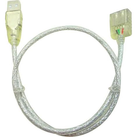 Microconnect USBAAF05T cable USB 0,5 m USB 2.0 USB A Transparente