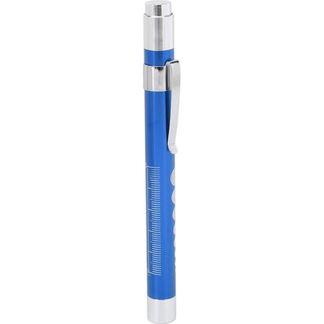Stylo lumineux LED jaune, tête concave, alliage d'aluminium, lampe médicale avec indicateur pupillaire bleu (1/5)