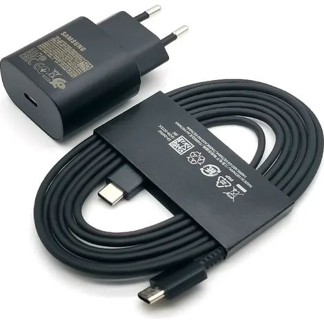 Chargeur Samsung 25 W à charge ultra rapide avec câble USB-C de 1,8 m pour Galaxy S20, S21, S22, S23, S24, Ultra, Z, Flip, Fold, 6, 5, 4, 3 et 2 (1/5)