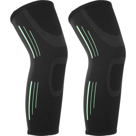 Genouillère De Sport Élastique Pour Course Cyclisme Fitness - Protection Souple Et Respirante - Taille S - Vert (1/5)