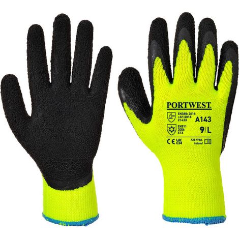 Guante Thermal Soft Grip - Ideal para el Frío / Amarillo Negro / M