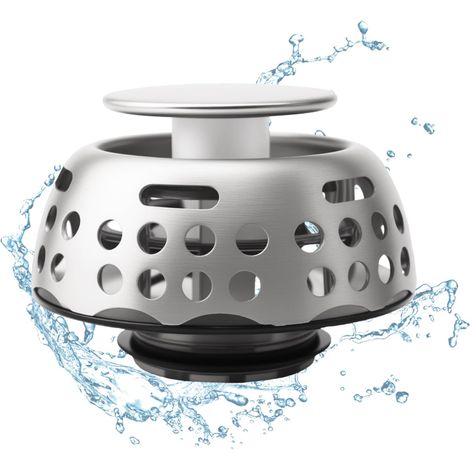 Tapón retráctil para bañera con colador, recogedor de pelo para desagüe de ducha, tapón para desagüe de bañera (1/5)