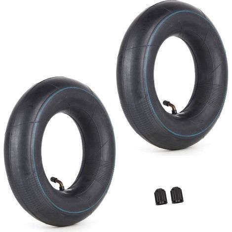 Set di 2 camere d'aria 4.00/3.50-6 350/400-6 3.50-6 4.00-6 4.10-6 con valvola angolata TR87 di ricambio per carrelli a mano, tosaerba, rimorchi da giardino e carriole. (1/5)