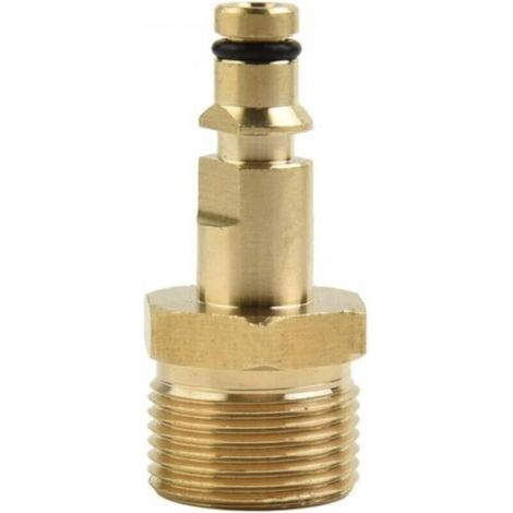 (50×23×23) M22-Adapter für Hochdruckreiniger aus massivem Messing und K-Serien-Ausgangsanschluss für Kärcher, Nilfisk