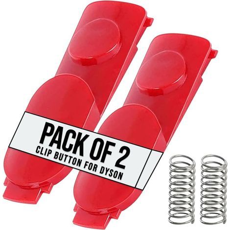Lot de 2 Boutons de Verrouillage Clips Dyson aspirateur avec Ressort pour Brosse Dyson V10 V11 V8 V7 V15 - Dyson Pièces Détachées Tube Dyson V10 et Tube Dyson V11 (1/5)