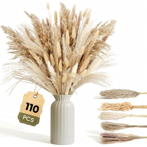 Pampas Sechees Decoration, 110 Pièces Fleurs Séchées Naturelles (1/5)