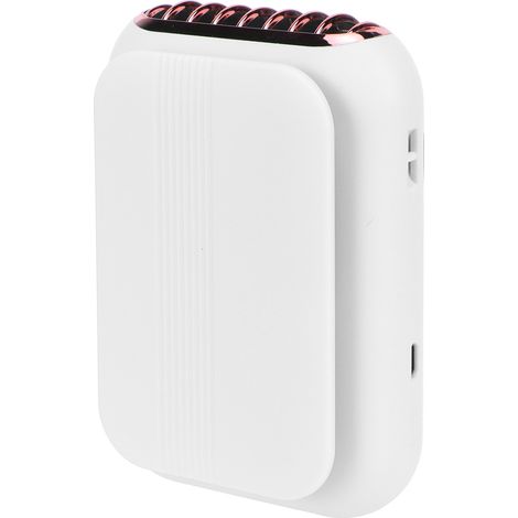 Wiederaufladbarer, leiser Nackenventilator mit USB-Anschluss, tragbar und handlich, für den Außenbereich, Büro und Zuhause, weiß (1/5)