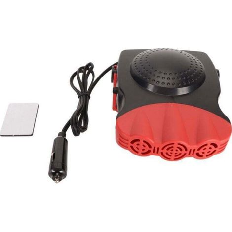 Chauffage de voiture rotatif à 360°,léger et portable,sûr et efficace,noir et rouge,désembueur d'allume-cigare,adapté aux