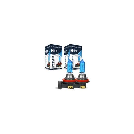 2 x Ampoules H11 4300K 100W SUPER WHITE - FRANCE-XENON - Ampoules halogène 12V - La paire (1/4)