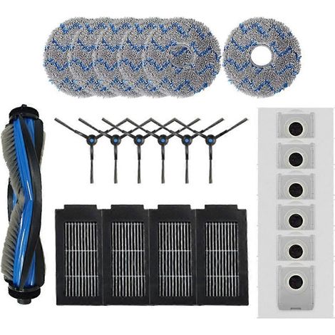 Zubehör und Ersatzteile für ECOVACS DEBOT T50 PRO OMNI: Hauptbürste, HEPA-Filter, Reinigungstuch und Staubbeutel. (1/5)