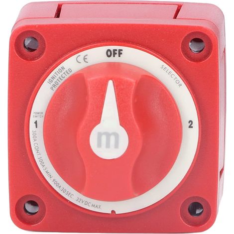 Battery Disconnect Switch, 300A Battery Switch 3 Position Dual Circuit Disconnect Power Supply for Marine Boat, Car, Truck, Trailer, Camper (1/5)