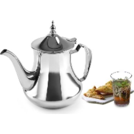 FPLUS tetera arabe mahdia 1 lts ibili , Tetera árabe Mahdia. Inox. Apta para cocinas de induction (14cm) , eléctrica, vitro y gas.