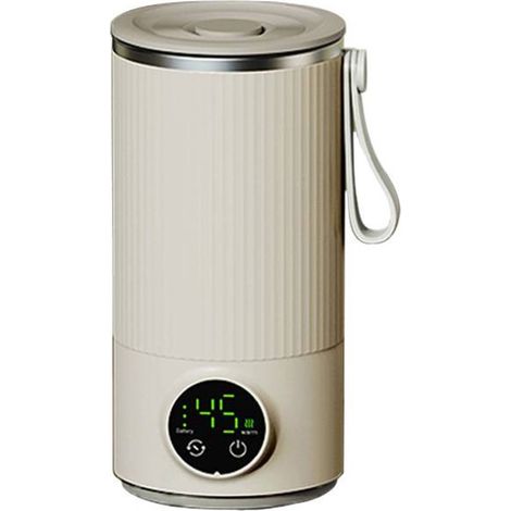 Bouilloire de voyage - Bouilloire électrique USB - Bouilloire en acier inoxydable - Batterie rechargeable incluse - Idéale pour le camping - Argent - Portable 300 ml (1/4)