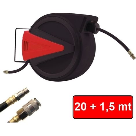 Tubo aria compressa con avvolgitubo automatico 20 + 1,5m