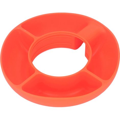 Plateau de service à apéritifs en silicone compartimenté, bol à fruits, récipient pour gobelet/tasse, 1,2 L ou 890 ml, orange (1/5)