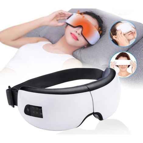 Masseur des yeux blutooth musique appareil de massage lunettes point d'acupuncture chauffage infrarouge soulager fatigue b20583