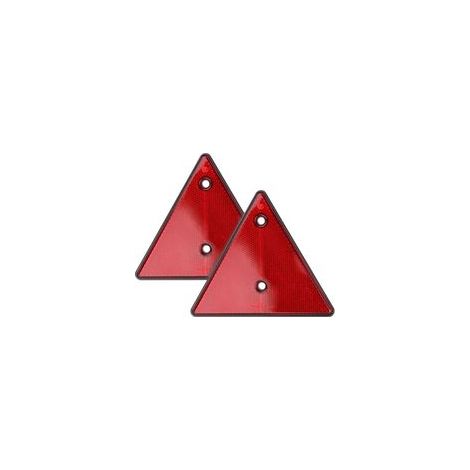 2Pcs Catadioptre Triangle Rouge Réflecteurs--Triangle Reflecteur de Signalisation Visser Fixe pour Remorque Caravane Camion Tracteur Véhicule NPTERBL (1/5)