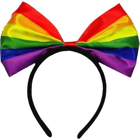 Bandeau à nœud arc-en-ciel, bandeau pour la Journée de la Fierté, accessoires pour cheveux Fierté, déguisement pour femmes et hommes LGBT, fournitures pour la fête de la Fierté (STYLE 2) (1/5)