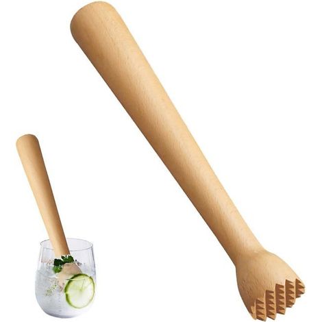 25cm × 3.5cm Pilons de Bar en Bois, Broyeur en Bois pour Cocktails, Pilon de Fermentation, Broyeur à Cocktail Pratique (1/5)