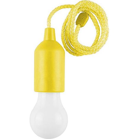 Ampoule Suspendue Led - Alimentée Par Piles AAA - Cordon De Tirage - Blanc - 55 X 55 X 160 Mm - 1 Pièce (1/5)