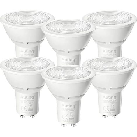 VUSZR GU10 LED Lampen, 6 Stück 2W (ersetzt 40W Lampe), 360LM, Reflektor LED Spots mit 3000K Warmweiß Licht, 38° Abstrahlwinkel, Nicht Dimmbar, Energieeffizienzklasse A (1/5)