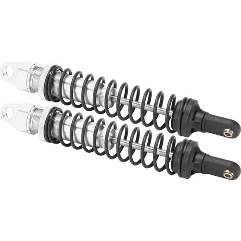 2 x 195 mm RC-Aluminium-Stoßdämpfer für HSP 94050 1/5 RC-Benzin-Offroad-Autos (silber) (1/5)