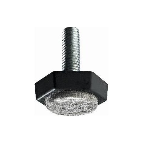 Hettich Möbelfuß mit Filz M8 x 23 mm Stahl/Kunststoff/Filz, 2 Stück Möbelbeschläge