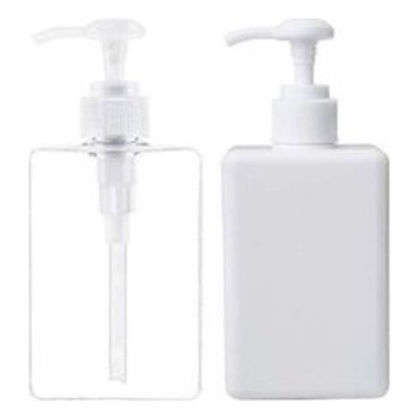 Dispenser di sapone da 280 ml, set di 2 flaconi vuoti in plastica con dosatore a pompa per cucina e bagno
