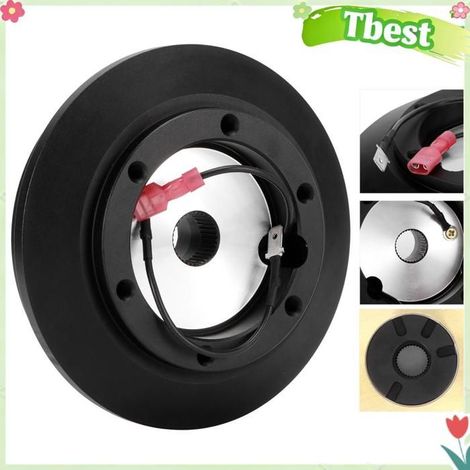 Tbest Adaptateur de moyeu de volant Adaptateur de Moyeu Court de Volant SRK 121H, Caoutchouc D'aluminium de qualité auto volant (1/5)
