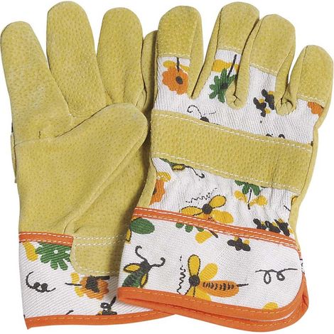 GUANTO DA GIARDINO BIMBO IN COTONE E PELLE TAGLIA S