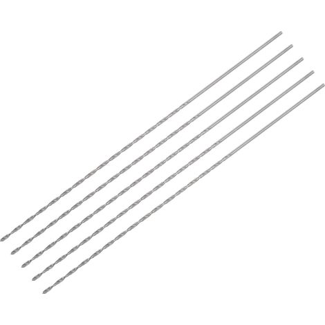 5 Pcs 1.2mm Mini Micro Forets Hélicoïdaux Haute Vitesse Acier Droit Tige Extra Long Perceuse Pointe 120mm pour Aluminium Alliage (1/5)