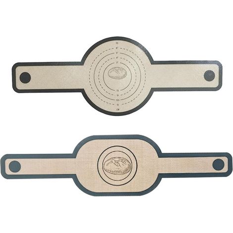 Set di due tappetini per impastare, resistenti al calore, in silicone antiaderente, riutilizzabili, adatti per cucine domestiche. (1/5)