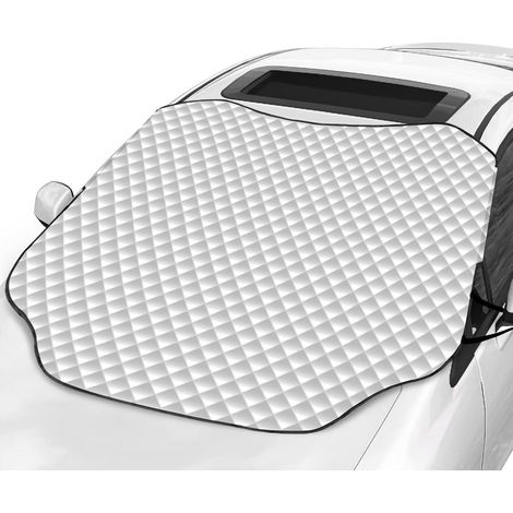 Couverture Pare-Brise Voiture, Bâche Pare Brise Protection Magnétique Couverture Repliable, Universelle pour Voiture SUV Imperméable Anti Neige, Givre, UV, Soleil, Poussière, Pluie 157x126cm L (1/5)