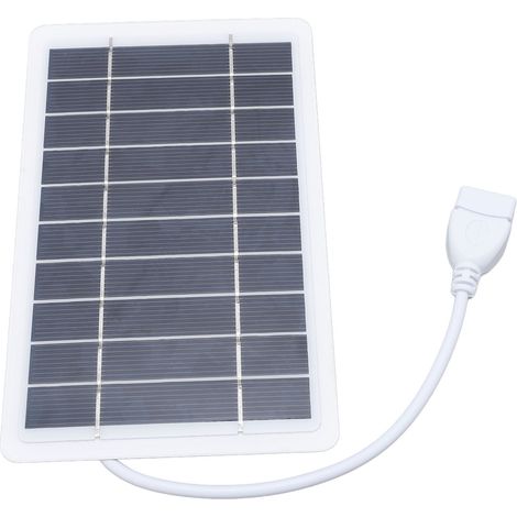 Ortviai Banque Solaire Portable avec Panneau Photovoltaïque en Silicium Monocristallin 9 x 16 cm, 2 sorties USB (1/5)