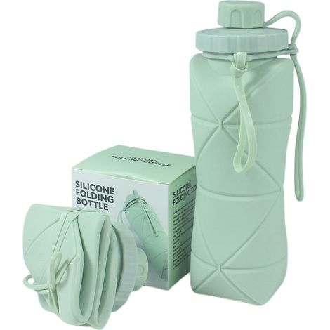 Bouteille d'eau pliable en silicone, gourde portable étanche, pour sport, randonnée et voyage (1/5)