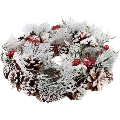 Weihnachtskranz MagicHome, mit beschneitem Tannengrün, Adventskranz, 31x8,5 cm (1/5)